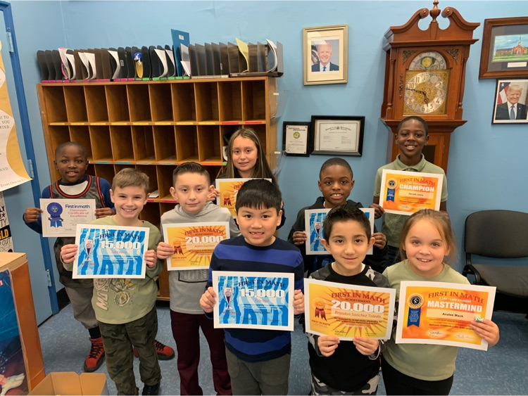 vedder_g's tweet photo. Congratulations to our First in Math high achievers for this week. MGV is #1 in North Babylon and #11 in NYS due the hard work of our students. The First in Math Regional Tournament is March 21 so let's keep working on our skill sets. Great job everyone! https://t.co/jBDi2bM228