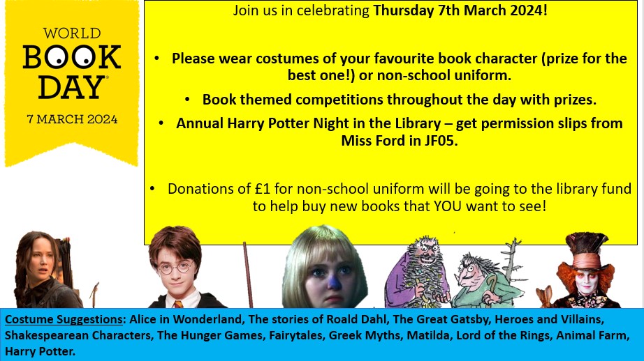 Join us for our World Book Day 2024 celebrations! 📚