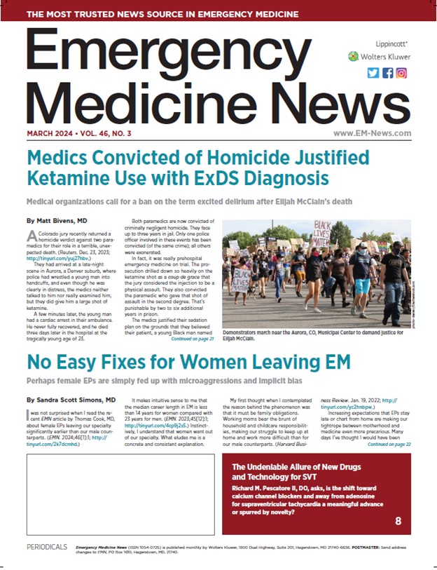 Let your clinical knowledge bloom with articles in the March issue by @blakebriggsMD @M_Lin @EMedHome @tayburkholder @AddictionEMAC Zachary Bowser, PharmD; & Jordan Brown, MD, at EM-News.com #FOAMed