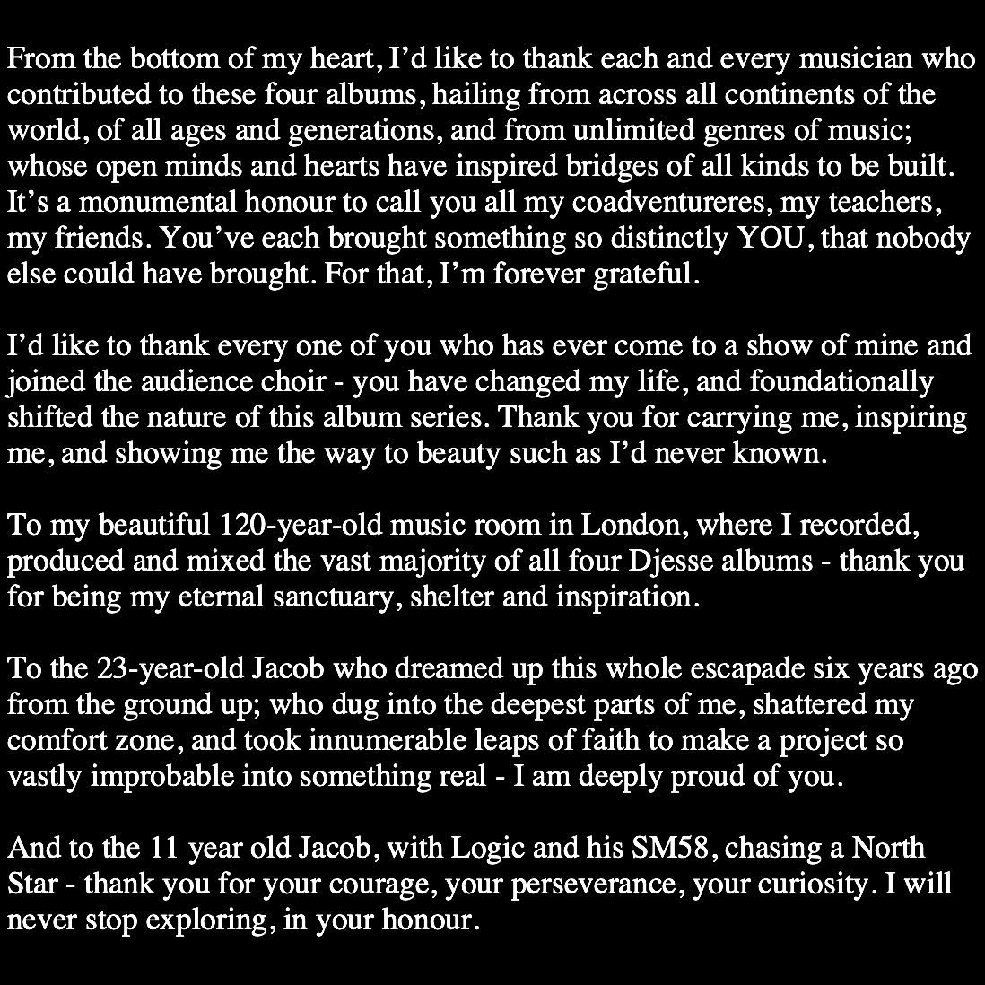 jacobcollier's tweet image. Djesse Vol. 4 is yours ♥️