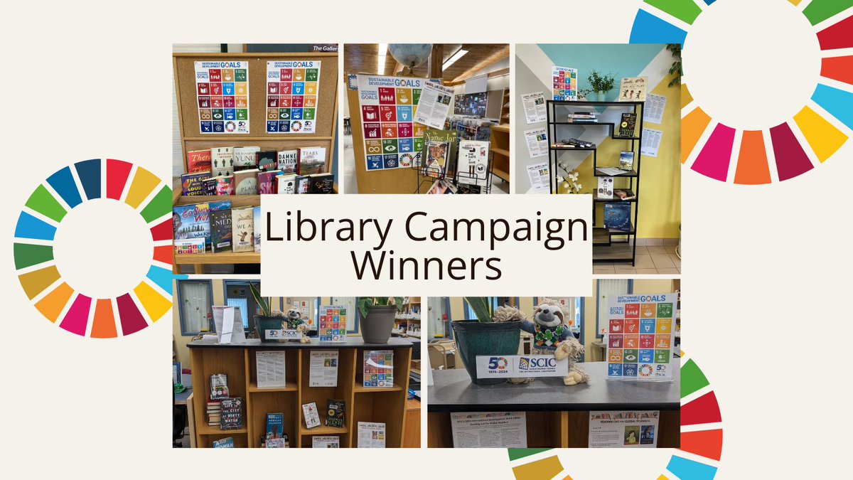 Congratulations to the winning libraries of our IDW Library Campaign 2024! #saskcic #GoForTheGoals #saskatchewan #GlobalCitizenship #SDGs2024 #internationaldevelopment #VisezLesObjectifs #sdgs2030