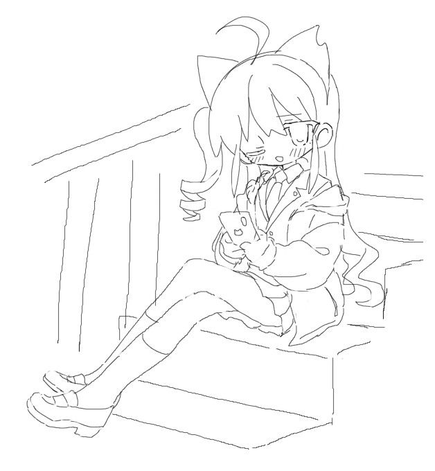 引越してパソコン使えなくてノーパソマウスで描いた…… 