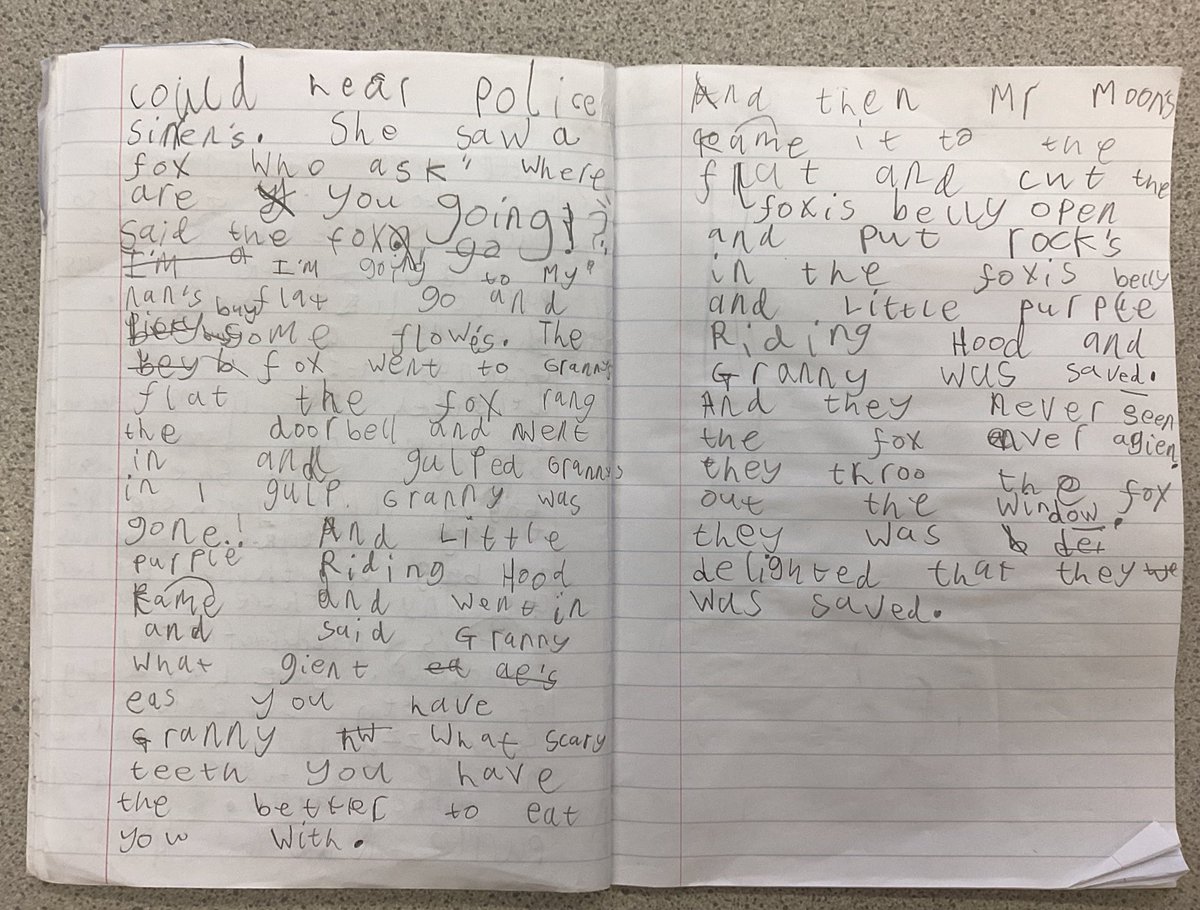 All the Year 1 children were so proud of their independent writing for our ‘Little Purple Riding Hood’ story! #authors ✨✏️@Widgit_Software @janeconsidine