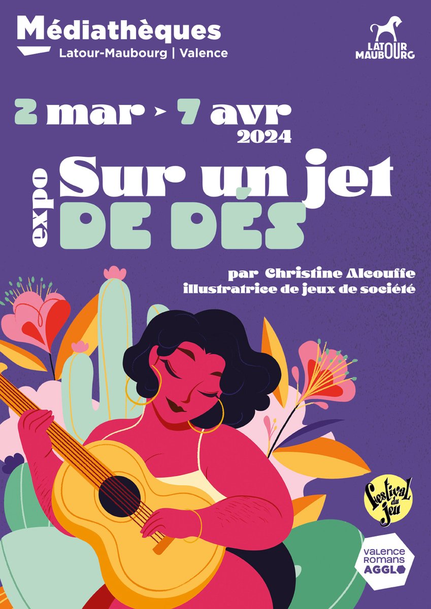 festijeuvalence's tweet image. Grâce au partenariat entre la Médiathèque Latour Maubourg et le Festival du jeu de Valence, découvrez l&apos;exposition sur le superbe travail d&apos;illustratrice de jeux de société Christine Alcouffe jusqu&apos;au 7 avril 
@ChristineAlcouf #jeudesociete #illustration #j2s #boardgames
