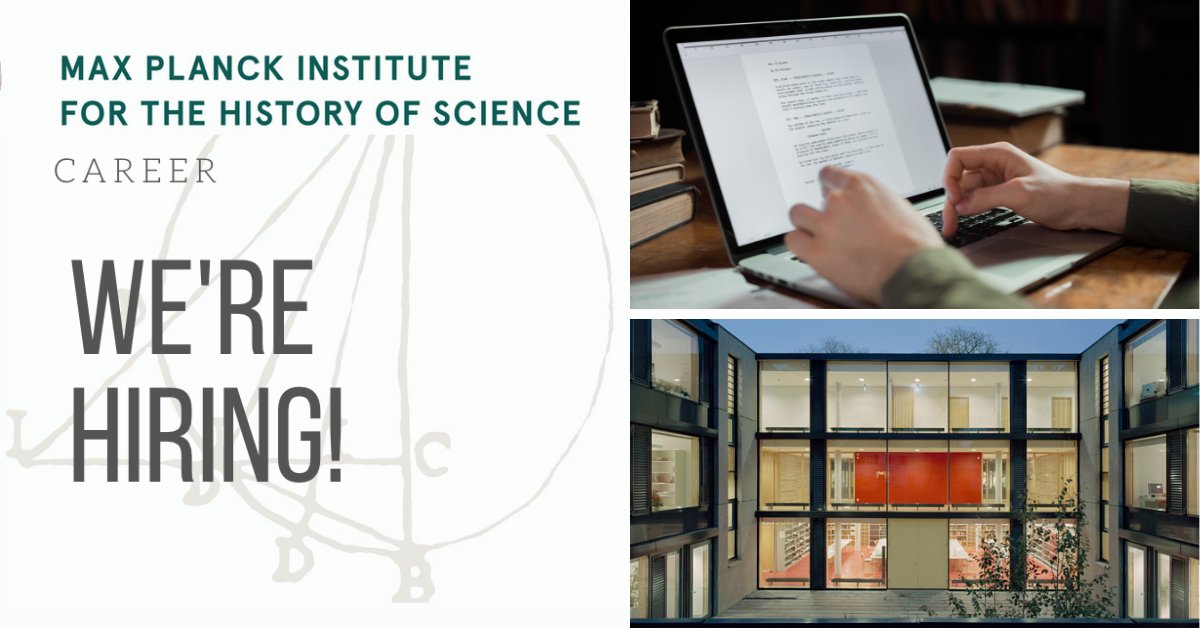 Applications are open for the position of a Postdoctoral Scholar in the working group 'Visualization & Material Cultures of the Heavens in Eurasia & North Africa (1400 BCE–1700 CE)'🔎📜

🔗 bit.ly/3SN9Wit
🗓️ April 7, 2024 (23:45 CET)

#HistSci #Berlin #ResearchPositions