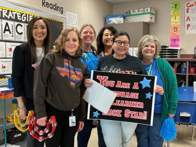 Patricia Melgar-Cook (@hcisdmlls) on Twitter photo So happy to spread the language learner rockstar recognition cheer <a href="/TobiasExplorers/">Tobias Elementary</a>
this morning! Ms. Colunga was recognized for the work she has done for her students & 4th grade team focused on developing language in all 4 domains. #100percenthayscisd So happy to spread the language learner rockstar recognition cheer <a href="/TobiasExplorers/">Tobias Elementary</a>
this morning! Ms. Colunga was recognized for the work she has done for her students & 4th grade team focused on developing language in all 4 domains. #100percenthayscisd