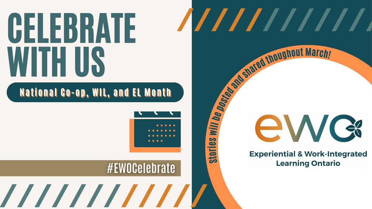 Happy National WIL Month! This month we'll be sharing the winners of the EWO Student of the Year Awards and WIL stories. Make sure to use the hashtags: #wil #el #coop #inspiredwil