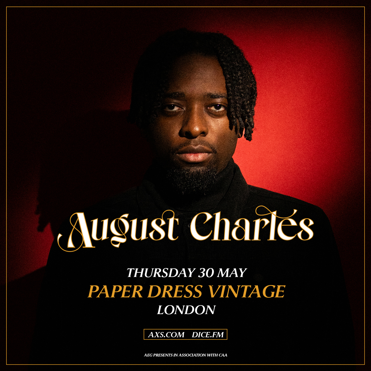 JUST ANNOUNCED! @Augustcharles_ | @paperdressed | 30 May 2024 Tickets on sale Wednesday 6th March at 10am: aegp.uk/AugustCharles