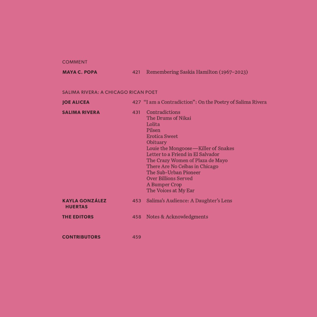 Marching on with the latest issue of POETRY magazine, featuring new poems, translations, a folio on Salima Rivera, and a reflection on the life and work of Saskia Hamilton.

Read the full issue: bit.ly/48FaDhY
