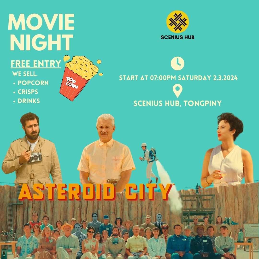SceniusHub's tweet photo. 🌟 Get ready for an out-of-this-world Movie Night at Scenius Hub! 🎥 Join us this Saturday for a special screening of “Asteroid City.” 🚀#MovieNight #AsteroidCity #SceniusHub🍿🌌 https://t.co/DHAzlZRQig