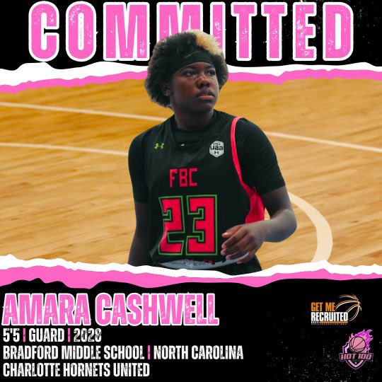 Amara Cashwell (NC) will be in the building for the 2024 GetMeRecruited Global Hot 100 Middle School Showcase March 2-3rd in Raleigh, NC!!!
#GMRHoops #Hot100 #GetMeRecruited