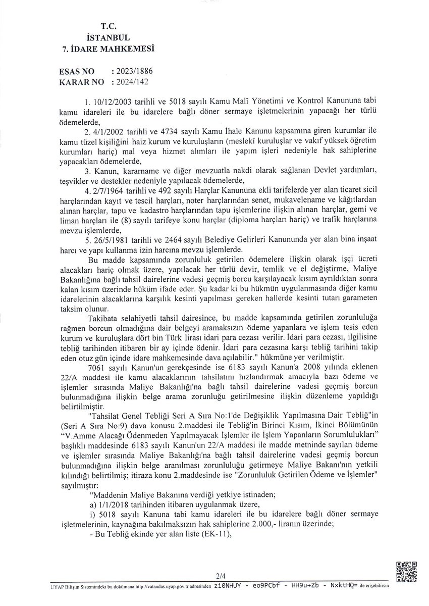 HamzaSenihVural's tweet photo. Savcılık tarafından yapılacak CMK ödemesi için "borcu yoktur" yazısı istenmesine karşın açtığımız iptal davası sonucunda söz konusu işlem kesin olarak iptal edilmiş ve zorunlu müdafiilik ücretinin faiziyle ödenmesi gerektiği vurgulanmıştır. @aslnoguzhan https://t.co/sx0ZVzMo5H