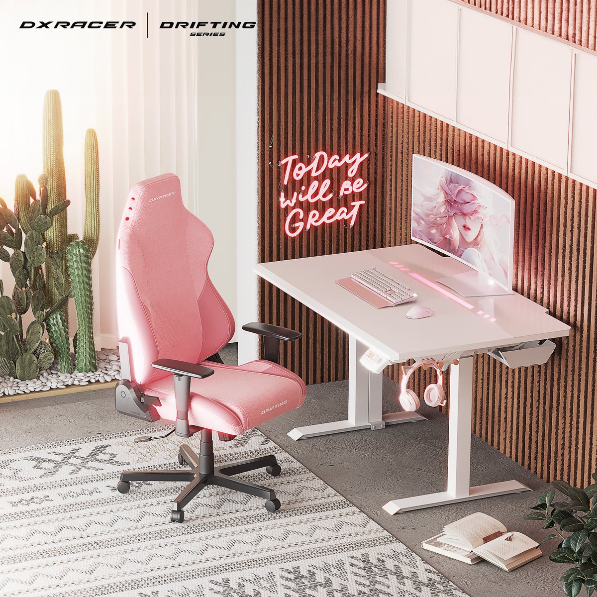 💖 Dive into Pink Paradise with DXRacer Drifting Series! 🌸 Experience gaming like never before in the ultimate pink throne. Elevate your style and comfort! 🎀🎮 #DXRacer #PinkChair #GamingInStyle