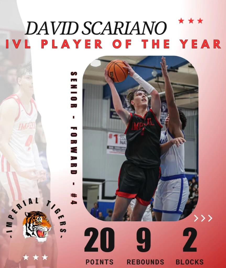 Joseph Scariano (@jns_ii) on Twitter photo Super proud of you <a href="/ScarianoDavid/">David Scariano</a> The work always works!
Back to back player of the year. 3 time 1st team (1 year he was injured all league and not eligible)! Led his team to their first ever CIF division basketball title last year.
<a href="/GamepointNation/">Gamepoint Basketball</a> <a href="/FullTimeHoops1/">Aaron Burgin</a> Super proud of you <a href="/ScarianoDavid/">David Scariano</a> The work always works!
Back to back player of the year. 3 time 1st team (1 year he was injured all league and not eligible)! Led his team to their first ever CIF division basketball title last year.
<a href="/GamepointNation/">Gamepoint Basketball</a> <a href="/FullTimeHoops1/">Aaron Burgin</a>
