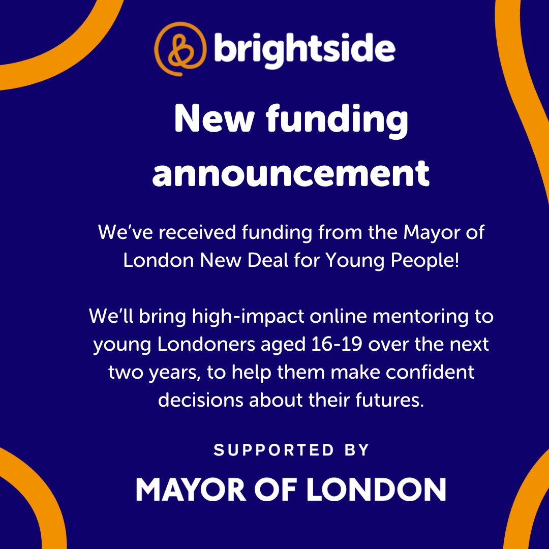 📢 Great news 📢

We’re excited to announce that we’re a recipient of the <a href="/MayorofLondon/">Mayor of London, Sadiq Khan</a> New Deal for Young People funding!

Our online mentoring will support 16-19 year-olds across London to make positive choices about their next steps.