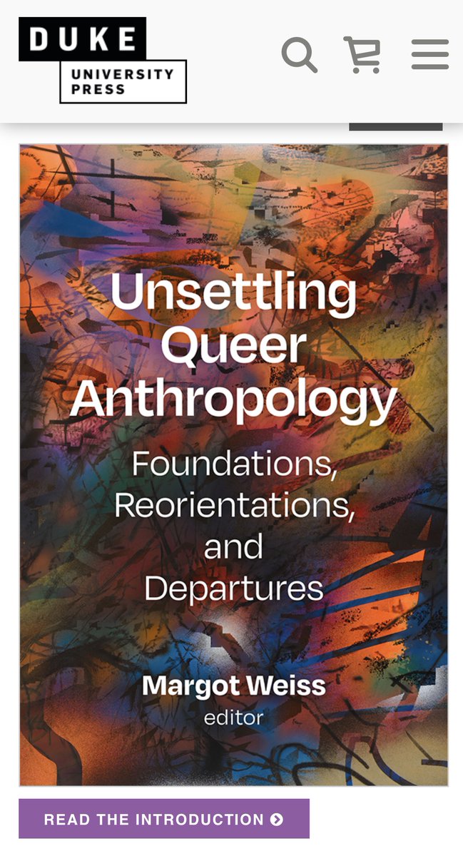here she is!!🦄✨🕺 the Introduction is up now free to read -- preorder with coupon code E24WEISS for 30% off! dukeupress.edu/unsettling-que… #queeranthro @QueerAnthro @DukePress so grateful for the cover art -- Julie Mehretu’s Dissident Score ❤️🩷🩵🖤