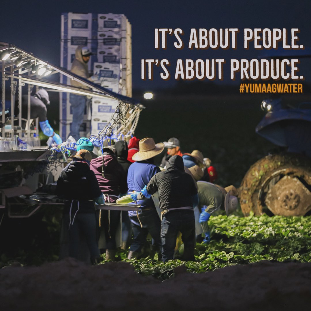 It’s about people. It’s about produce. #yumaagwater💧