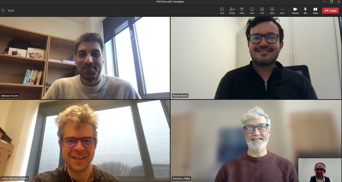 Leandro Soriano Marcolino (@leandrosmarc_ai) on Twitter photo Another PhD success: <a href="/Kerim_AI_/">Abdulrahman Kerim, PhD</a> defended his thesis "Synthetic Data for Machine Learning" in an intensive viva with <a href="/hrahmani60/">hossein rahmani</a>, <a href="/renatojmsdh/">Renato Martins</a>, and <a href="/BenachourP/">phil benachour</a> as chair. Great work with @ericksonrn_ and <a href="/Richard11344110/">Richard Jiang</a>. He is already an assistant professor at UCA. Congratulations Another PhD success: <a href="/Kerim_AI_/">Abdulrahman Kerim, PhD</a> defended his thesis "Synthetic Data for Machine Learning" in an intensive viva with <a href="/hrahmani60/">hossein rahmani</a>, <a href="/renatojmsdh/">Renato Martins</a>, and <a href="/BenachourP/">phil benachour</a> as chair. Great work with @ericksonrn_ and <a href="/Richard11344110/">Richard Jiang</a>. He is already an assistant professor at UCA. Congratulations