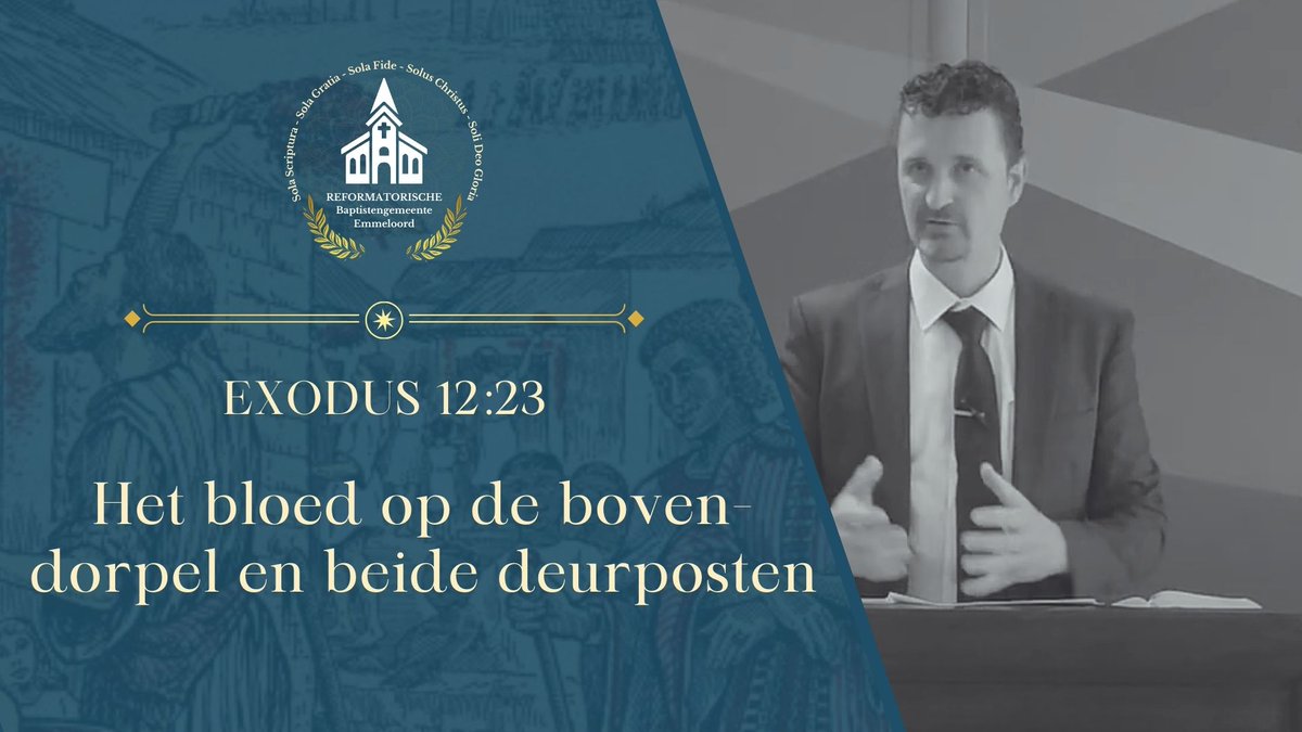 Welkom in de kerk komende zondag;
Schriftgedeelte: Exodus 12:23

Meer info, zie refbapemmeloord.nl