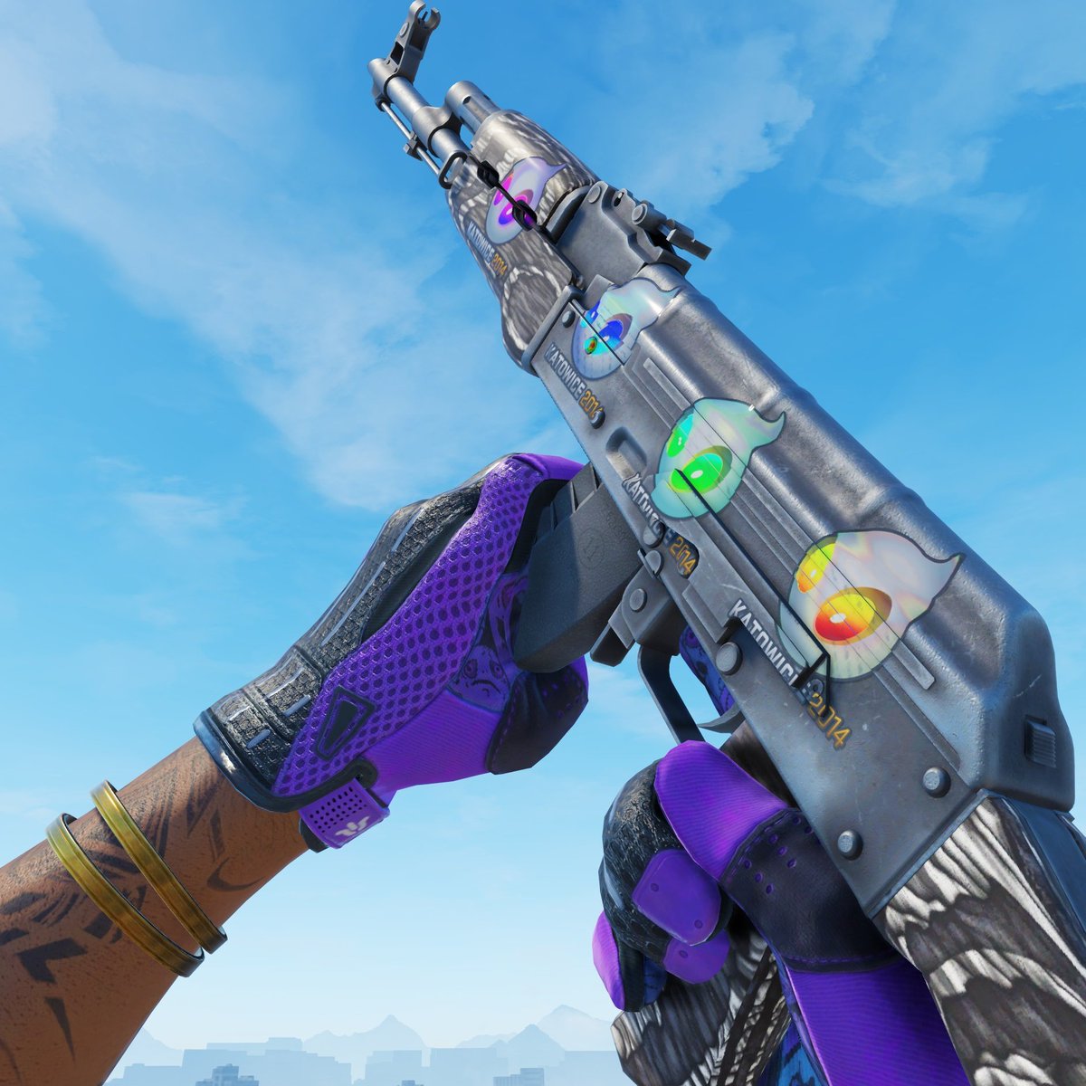 Looking for offers on this beautiful AK-47 

.24 Black Laminate w/ 4x Dignitas Holos Kato14 👽

B/O is 95000 rmb 

Open to all kinds of offers! 🤌