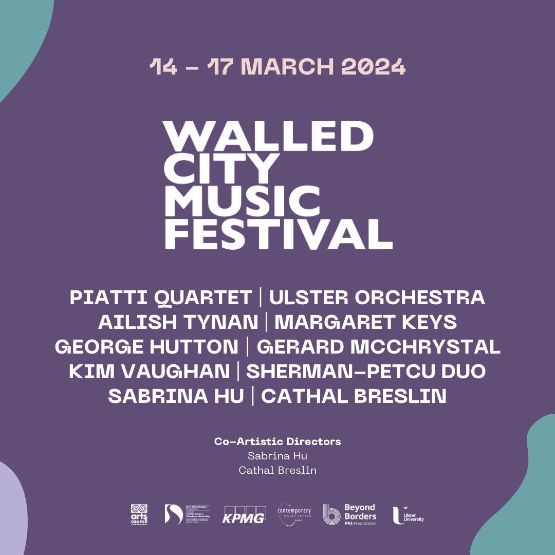 Less than two weeks to go🎶 Experience an incredible line-up of guest artists with some of the world's finest musicians at the Walled City Music Festival Full details 👉bit.ly/3uWnhvh #VisitDerry #Derry #Londonderry #Doire #WalledCity #DiscoverNI #EmbraceAGiantSpirit