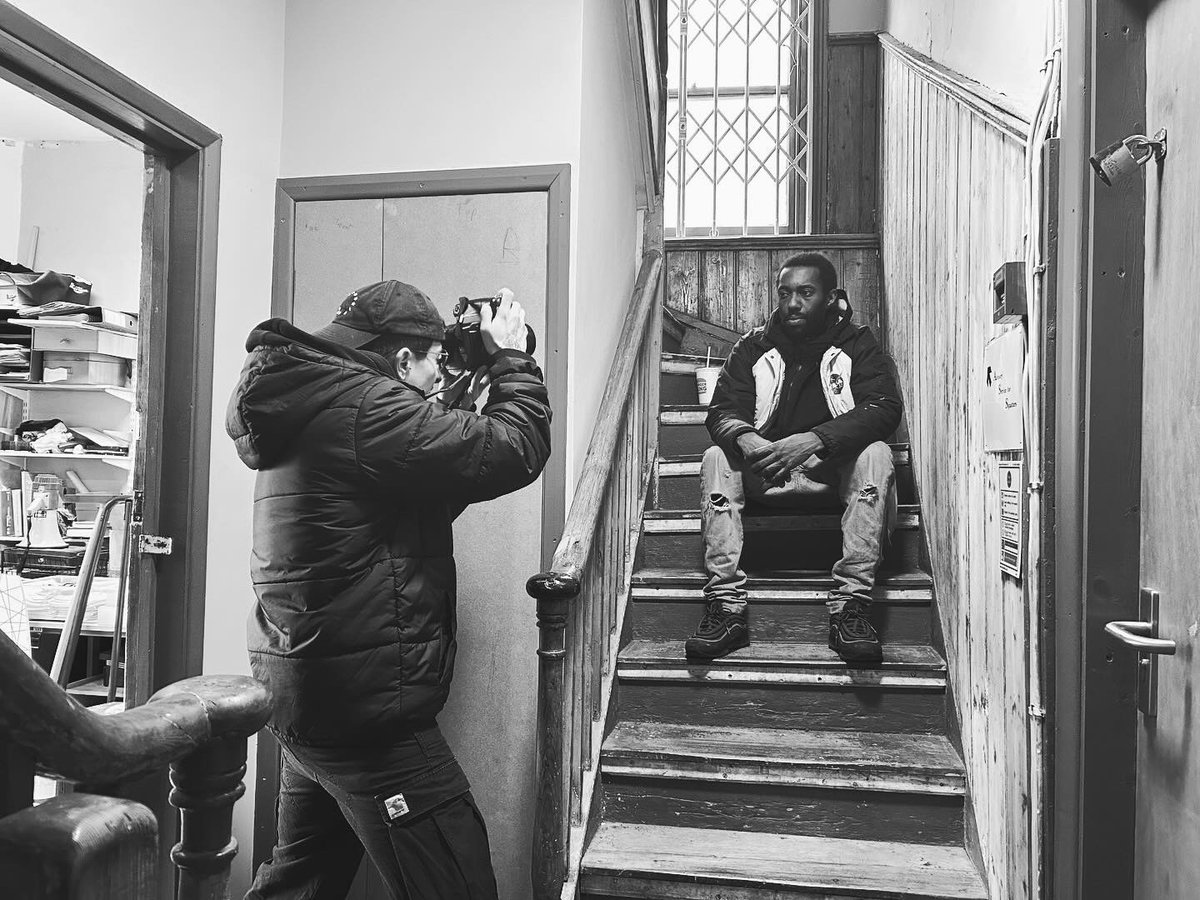 DOPE vendor War having their portrait taken by @emil_lombardo for the next issue. You'll find him around Highbury and Islington – pick up a copy from him direct if you're in the area...
