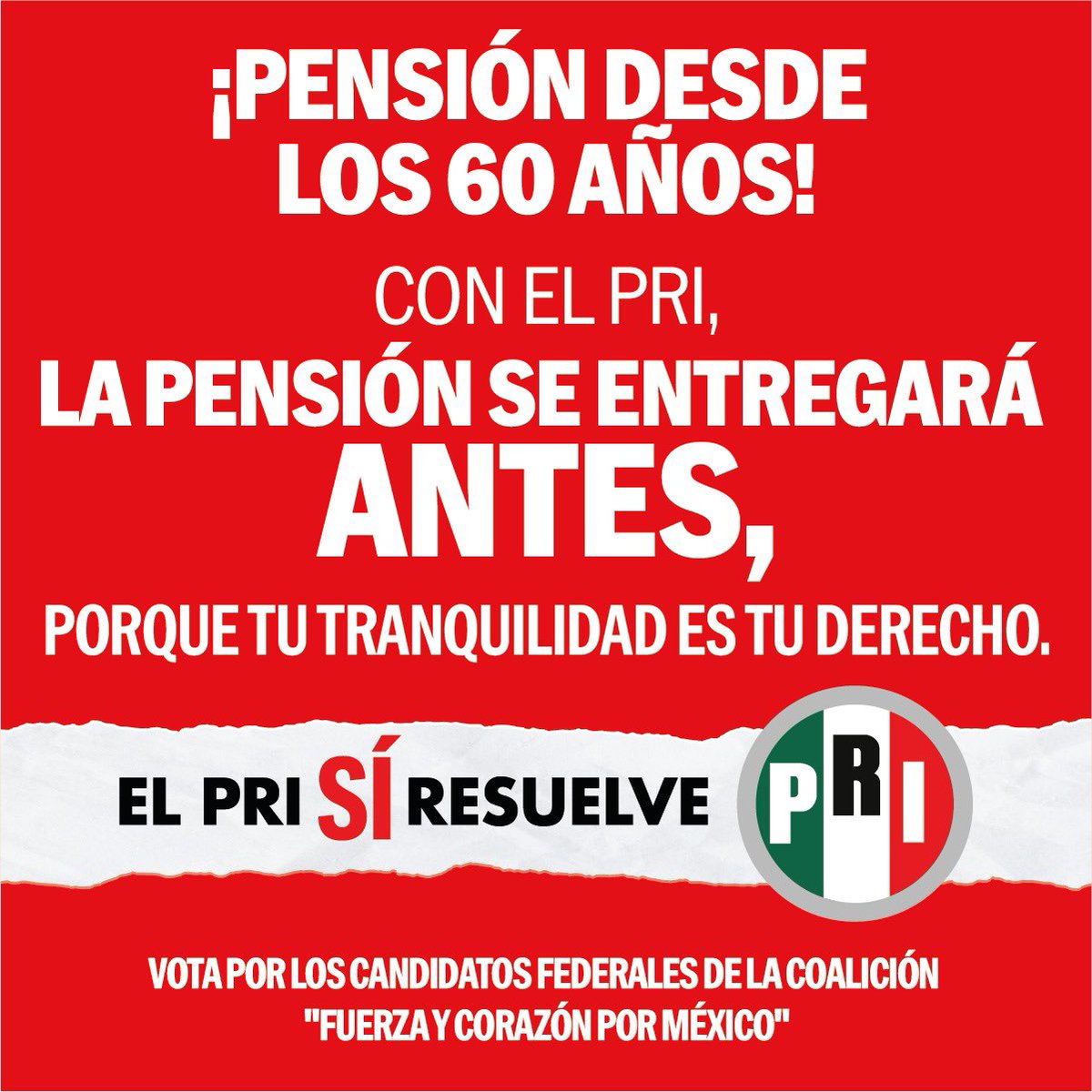 18 millones de mexicanos 15% de la población, tiene 60 años o más. Hablamos de personas que han dedicado la vida al trabajo y a sacar adelante a sus familias. Es justo que cuenten con el apoyo de su gobierno.

¡Vamos juntos por la pensión a partir de los 60 años! #ElPRISíResuelve