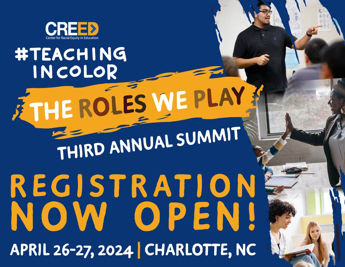 Registration is NOW OPEN for the third-annual #TeachinginColor Summit!

Secure your spot today, we've got a lot of exciting additions this year that you don't want to miss out on 🙌🏾📚

eventbrite.com/e/2024-teachin…