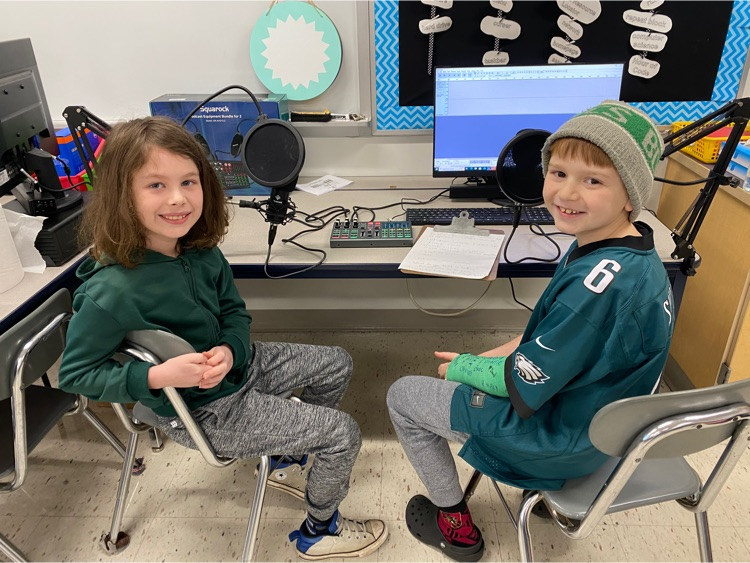 HPClough's tweet photo. These 3rd and 4th graders had fun recording some podcast clips this morning for #CloughSpeaksUp! Thank you #MUEF. #MURSD #HPClough @mradamwelcome https://t.co/OeutVUkhZJ