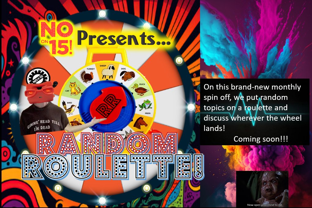 TheNo15Allcast's tweet photo. So the cat's out the bag! Coming next month we'll be having a new monthly SPIN off...literally to a new show called Random Roulette! Can't wait to get guests on for this in the future but It should be a blast! 😁🤘#podlife #randomtopicshow https://t.co/FM6bsV9HHg