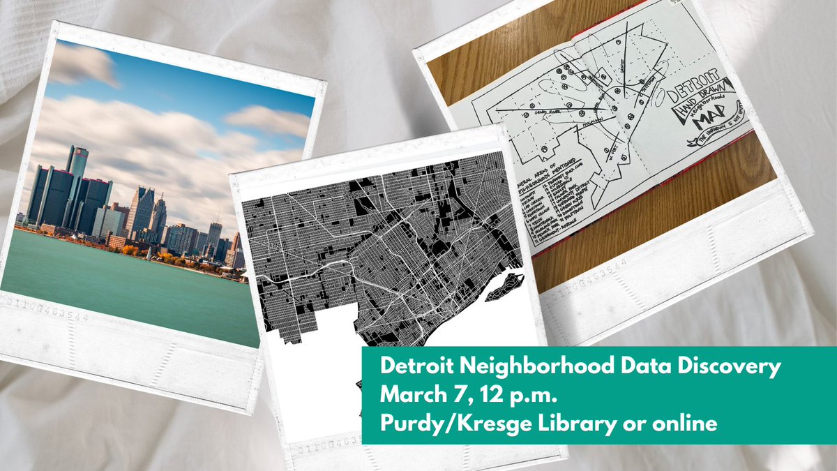 Wayne State Libraries (@waynestatelib) on Twitter photo Join us at noon on 3/7 in the P/K Simons Room or online to learn about #Detroit Neighborhood Data Discovery, the Sustainable Development Goals, and the launch of a community-led open data portal <a href="/DetroitData/">DetroitData</a> #DetroitData #OpenData
Learn more and RSVP rsvp.wayne.edu/detroit-neighb… Join us at noon on 3/7 in the P/K Simons Room or online to learn about #Detroit Neighborhood Data Discovery, the Sustainable Development Goals, and the launch of a community-led open data portal <a href="/DetroitData/">DetroitData</a> #DetroitData #OpenData
Learn more and RSVP rsvp.wayne.edu/detroit-neighb…
