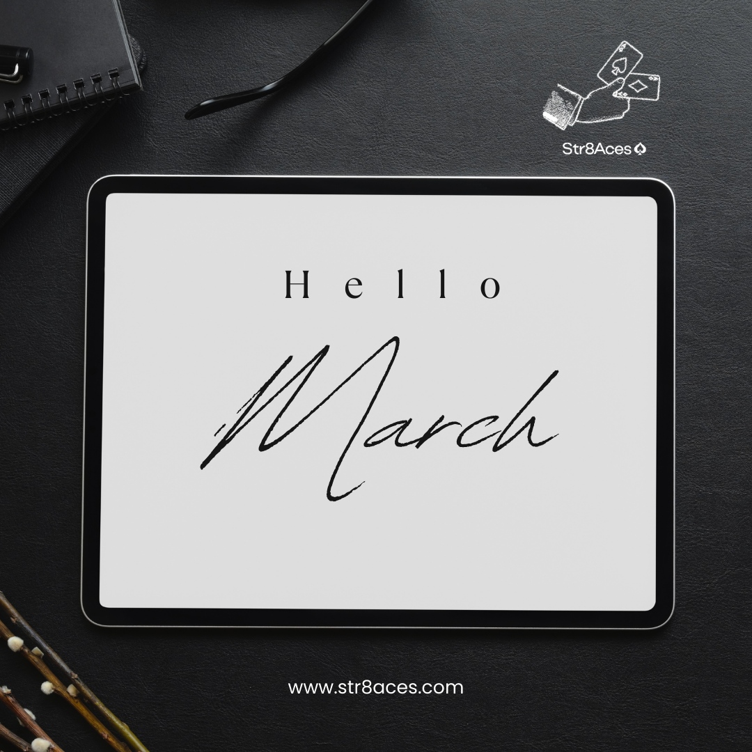 Str8aces__'s tweet photo. As a brand that values fresh starts and embracing new possibilities, we're excited to welcome this month with open arms.

Let's march forward together, inspired by the spirit of Str8aces, where every step is a stride towards excellence! 🚀

 #HelloMarch #Str8acesJourney #NewBe... https://t.co/q9fs2rWRxM