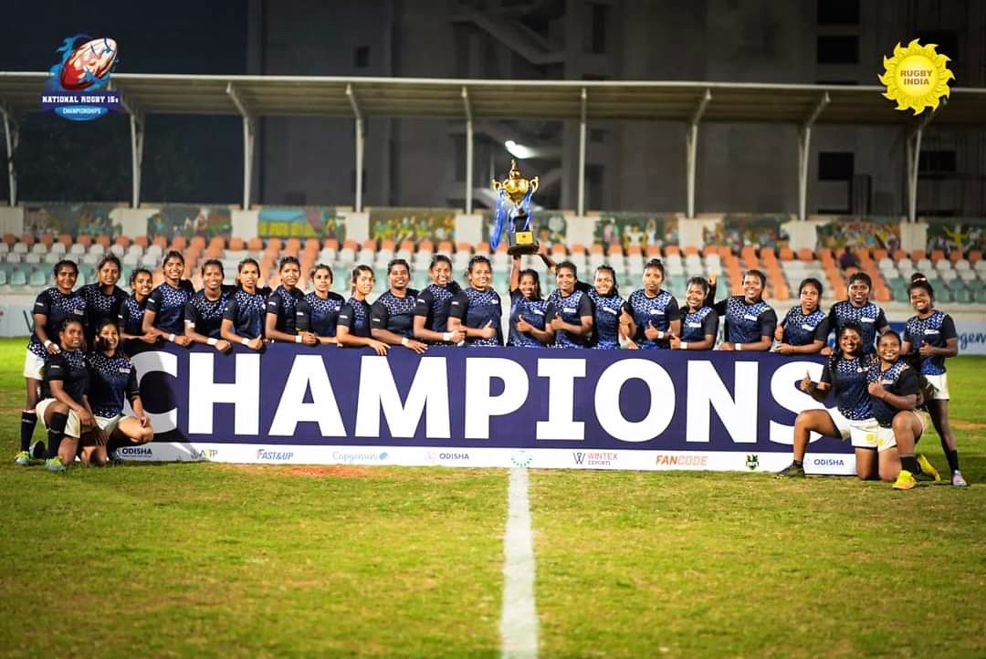 Odisha Women Rugby 15s team won All India Senior National 15s Rugby Championship.