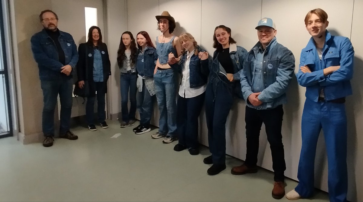 Despite the weather, Denim Day was not a wash out 😉. We have raised €460 so far for @alzheimersocirl. Congratulations to Oisin Twohig (Student winner) and Mr Davey (Staff winner) for their triple and quadruple denim ensembles! Still time to text 'Donate' to 50300 👍