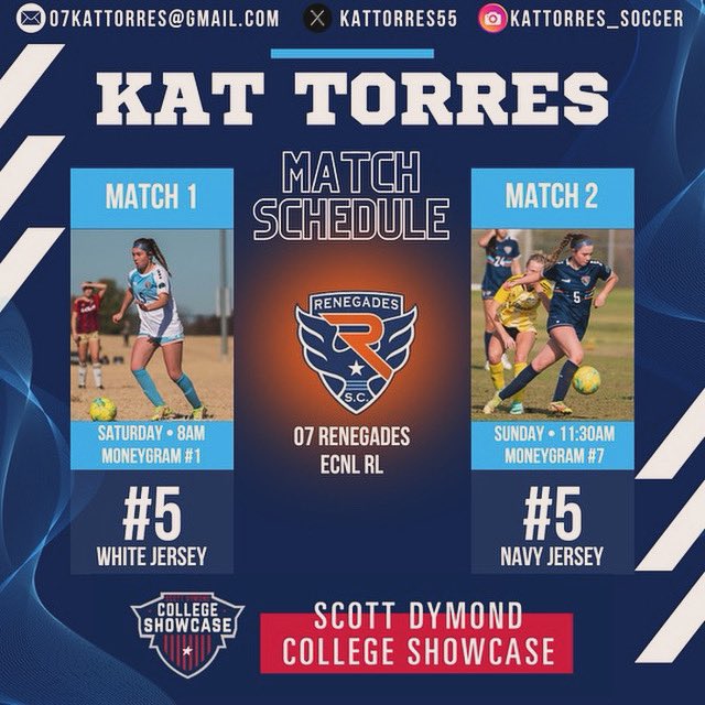 This weekends schedule for the Scott Dymond Showcase!!! <a href="/RenegadesSCU17g/">Renegades SC 07G ECNL RL NTX</a> <a href="/LCUSoccer/">Lady Chaps Soccer</a> <a href="/DBUWomensSoccer/">DBU Women's Soccer</a>  <a href="/LoganLowry_/">Logan Lowry</a> <a href="/SNUSoccerW/">SNU Women's Soccer</a> <a href="/CoryMarr_/">Cory Marr</a>  <a href="/MeanGreenSoccer/">UNT Soccer</a>  <a href="/ImYouthSoccer/">ECNL/GA/Recruiting/College Soccer</a> <a href="/ImCollegeSoccer/">College Soccer Truth ™</a> <a href="/NWOSUSoccer/">NWOSU SOCCER</a> <a href="/rsuwsoccer/">RSU Women's Soccer</a>