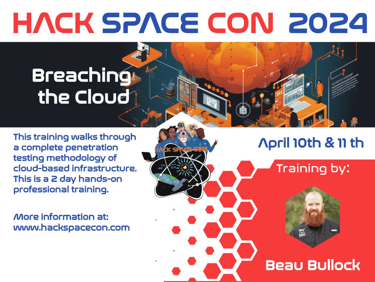 Boost your cloud pen-testing skills with @dafthack! Dive into AWS, Azure, and GCP security with our course. From reconnaissance to post-compromise, master cloud-specific attack and defense strategies. Perfect for pen testers and security pros. #CloudSecurity #PenTesting #hsc24