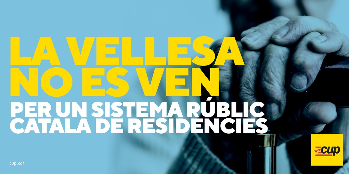 🧓A Catalunya, el 93% de les residències són de gestió privada amb un cost mitjà de 2000€/mes

❌Ja n'hi ha prou de lucrar-se amb les necessitats de la gent gran
➡️Cal garantir la dignitat de la vida durant la vellesa
➡️Cal un sistema públic de residències 100% públiques