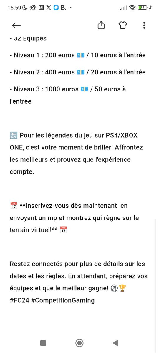 Venez mp !  #FC24 #Tournoi #PS5 #PC #XBOX