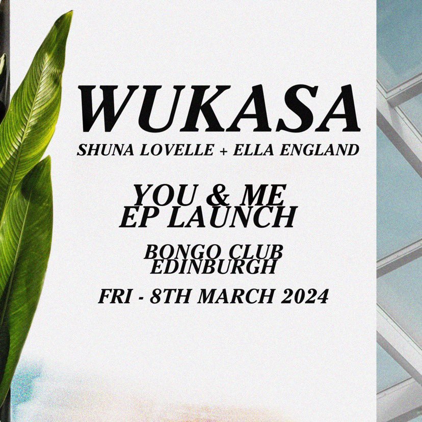 ONE WEEK until we grace the <a href="/bongoclub/">The Bongo Club</a>.edinburgh stage for the launch night of our EP “You &amp; Me” 💘 

I ken yous have all just been paid so GET YER TIX NOW 🚨 THEY ARE ONLY A FIVERRRR CMAAANNN 🚨 ⬇️⬇️⬇️⬇️⬇️⬇️

thebongoclub.co.uk/event/wukasa/