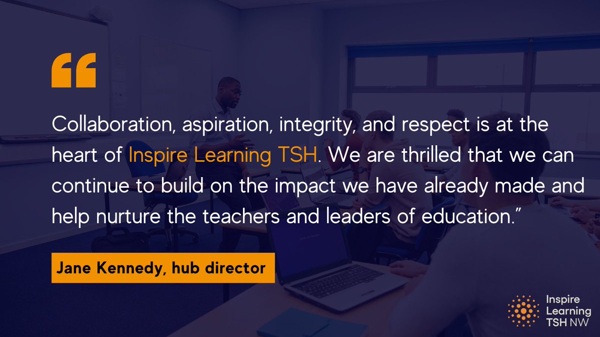 Inspire Learning Teaching School Hub NW (@inspiretshubnw) on Twitter photo We are delighted to have received the opportunity to continue nurturing the teachers and leaders of education for another four years as the hub for Liverpool and Wirral.
Our team are looking forward to supporting individuals to fulfil their aspirations and gain new skills 😊 We are delighted to have received the opportunity to continue nurturing the teachers and leaders of education for another four years as the hub for Liverpool and Wirral.
Our team are looking forward to supporting individuals to fulfil their aspirations and gain new skills 😊