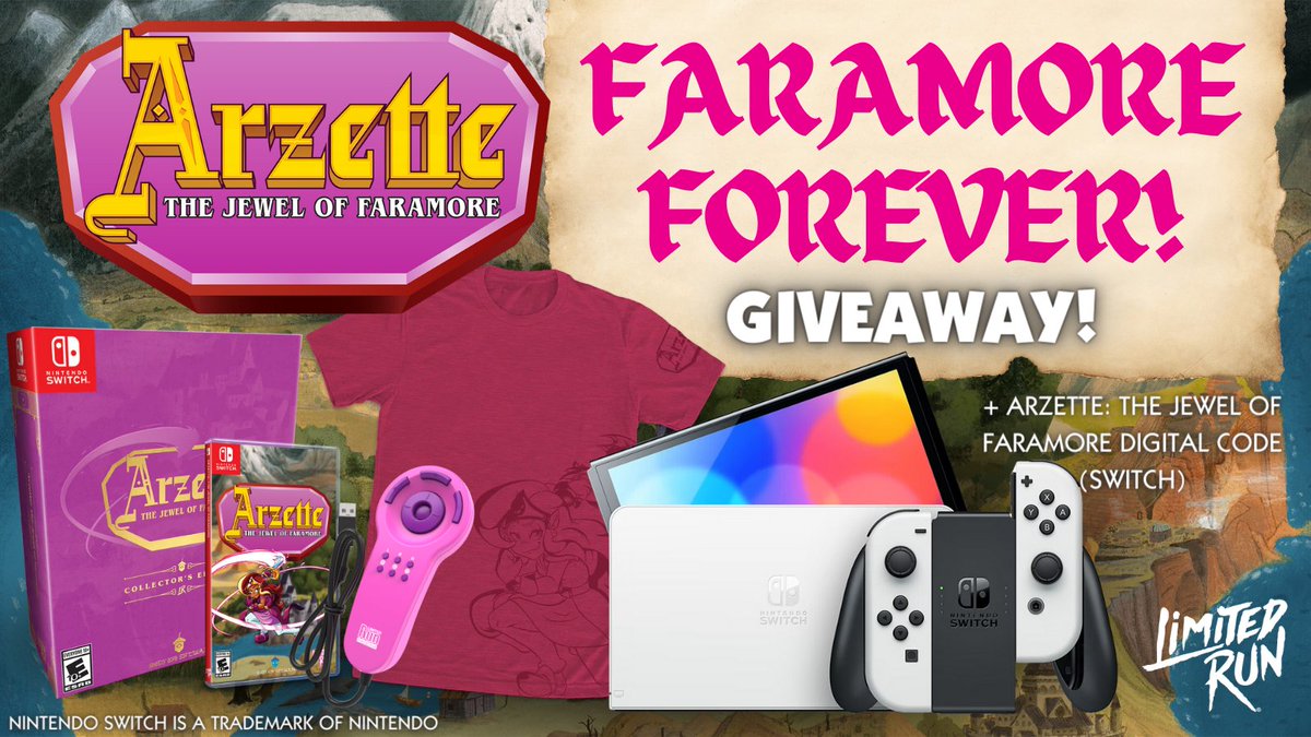 Faramore Forever! 💗 Let's start the weekend with an Arzette giveaway! One lucky winner will get an Arzette Switch prize pack if they... 1. Follow @limitedrungames & @ArzetteGame 2. Repost! 3. Comment 'I 💗 Arzette' below! Find out more or download at arzette.com!