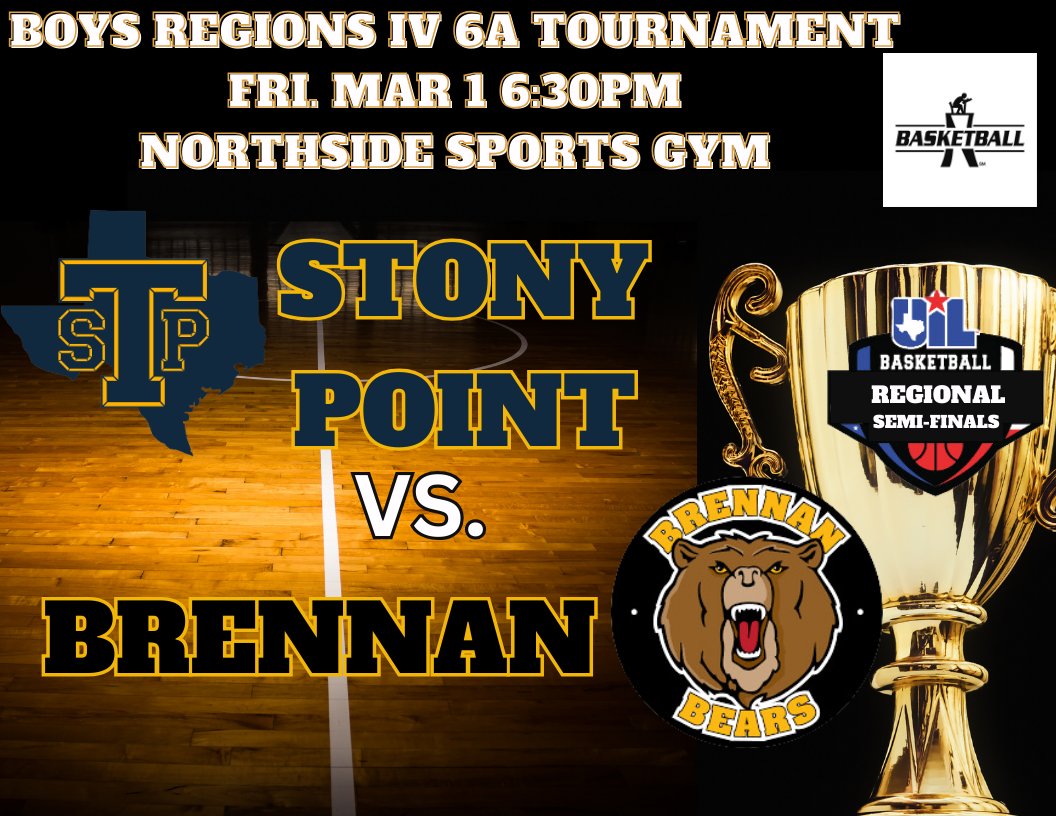 BOYS REGIONAL TOURNAMENT STARTS TONIGHT @5/6:30 @NORTHSIDE GYM. ROSTERS, TICKETS, AND STREAM LINKS @ nisd.net/district/athle… VERY LIMITED PASSES ACCEPTED. GYM WILL CLEAR AFTER GAME 1, GAME 2 IS A SEPERATE PURCHASE. @NISD @BballBrennan @Brennan_BBall @OConnorHoops