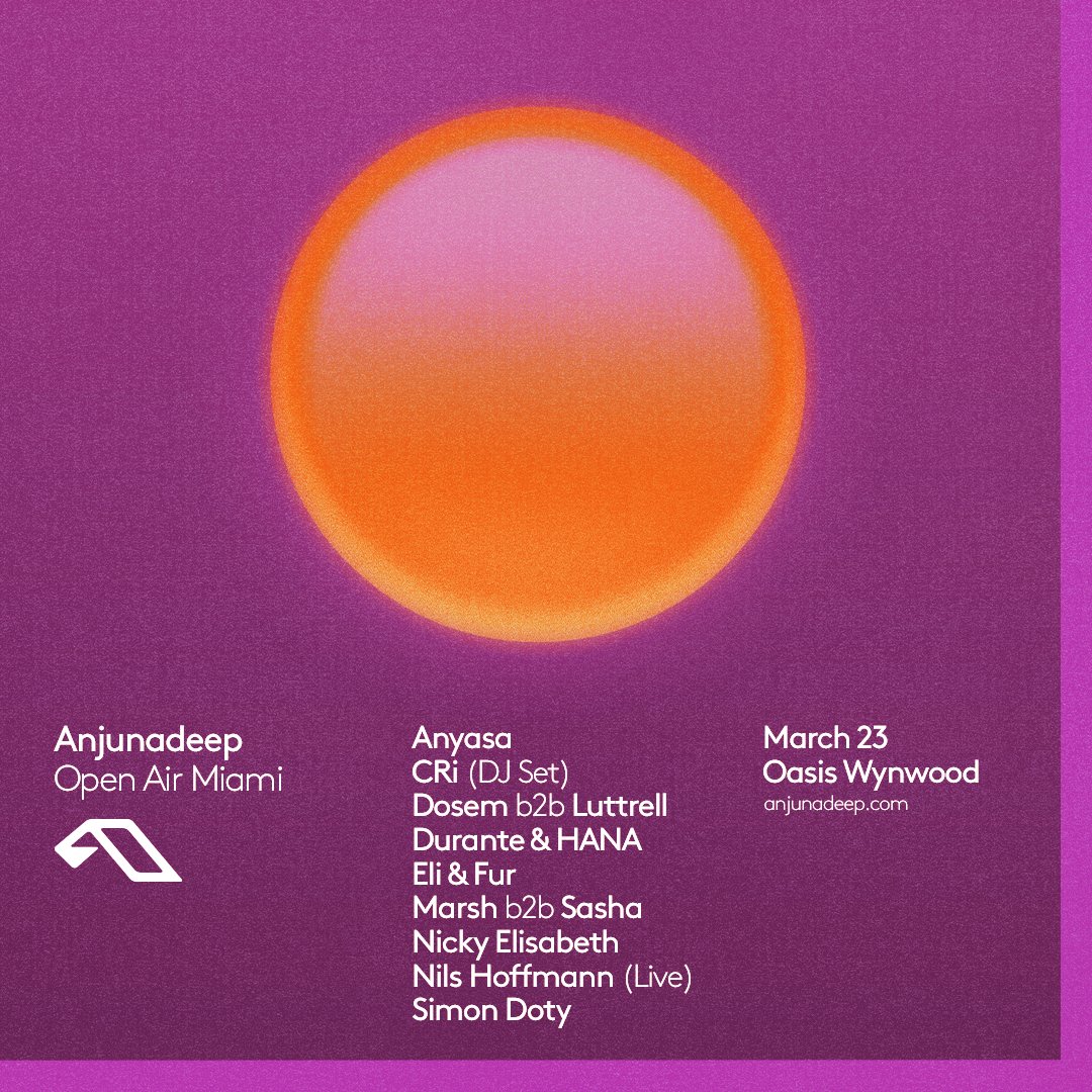 Miami, we have some exciting additions... 🇺🇸🎵

The legendary <a href="/sashaofficial/">sashaofficial</a> (!) be joining <a href="/marshmusician/">Marsh</a> for a one-off b2b set, <a href="/dosem/">DOSEM</a> and <a href="/luttrell_music/">LUTTRELL</a> will be making their b2b debut, and we welcome <a href="/eliandfur/">Eli & Fur</a> to our star-studded lineup! 

Tickets ➜ anjunadeep.co/miami2024.otw