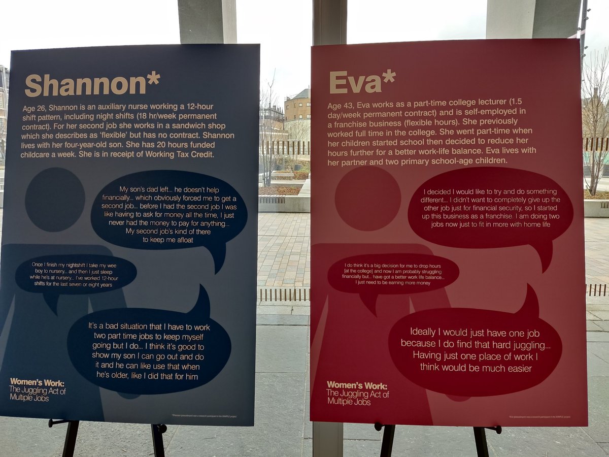 Important findings on the experiences of women in multiple low-paid employment project today including public exhibition on Women's Work: The Juggling Act at <a href="/UofGARC/">UofGARC</a> until 8th March
See: nuffieldfoundation.org/project/women-…
