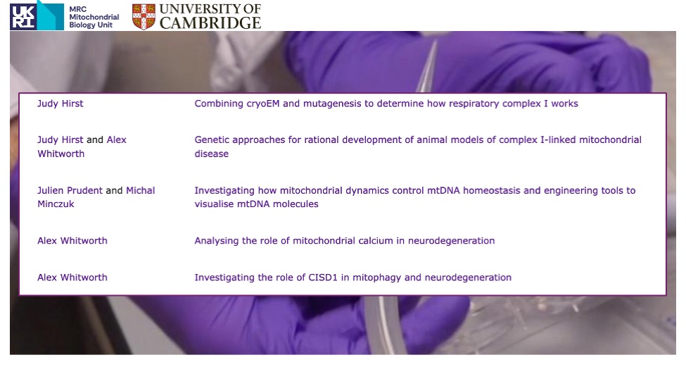 UKRI/MRC PhD studentships available for UK/Irish citizens or UK permanent residents for entry in October 2024. Closing date 14 March. Possible projects below. To apply see: mrc-mbu.cam.ac.uk/postgraduate-s… @whitworth_lab @LabPrudent @mito_gene