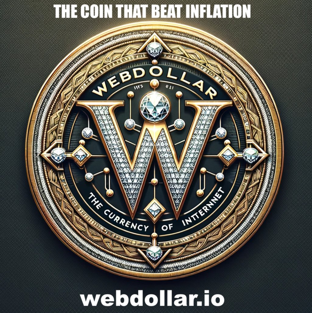 Webdollar #Deflationary King 

With a #halving  every 2 years, we're not just keeping up; we're setting the pace.
 Grab your #WEBD Coin that's redefining scarcity and value. It's not just a currency; it's your inflation armor. 🛡️

#WebDollar #Crypto #BitcoinHalving #Bitcoin #NFT