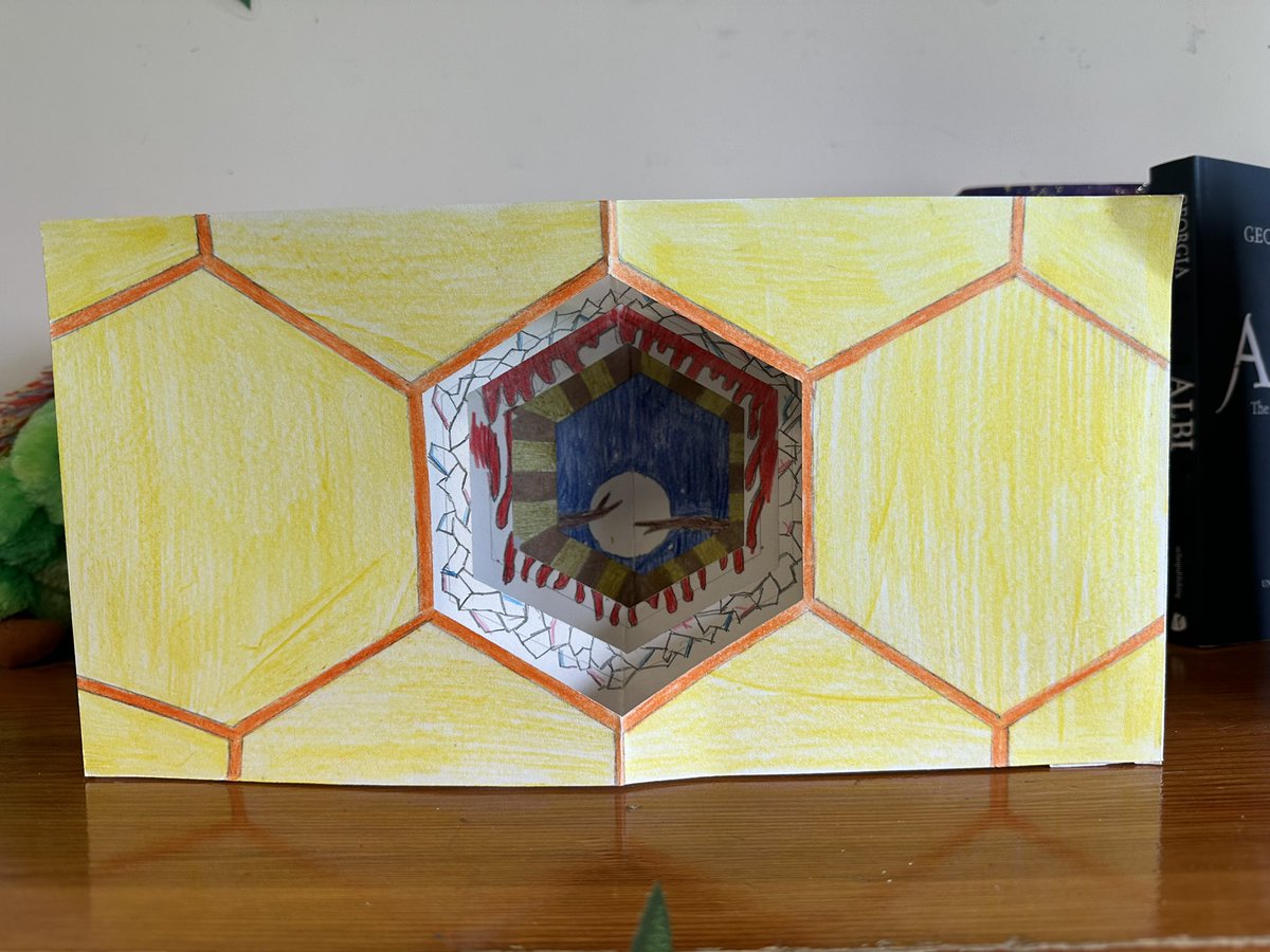 primaryteachew's tweet image. How incredible are our tunnel books we’ve made this week for #WorldBookDay 😍

They are based on Crater Lake by @JenniferKillick and I think they’ve done the most fantastic job of understanding the spooky atmosphere of the book! 🐝