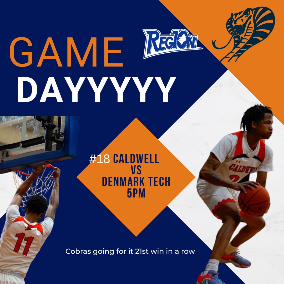 It's Game Day!!!......(Road Game) Time to go to WORK 👷‍♂️ CLOCK-IN 🏀 #18 Caldwell 🆚️ Denmark Tech . . . 🗓 Friday, March 1st 📍 Denmark, SC ⏰️ 5 pm #CaldwellTough #BuiltAtTheWell