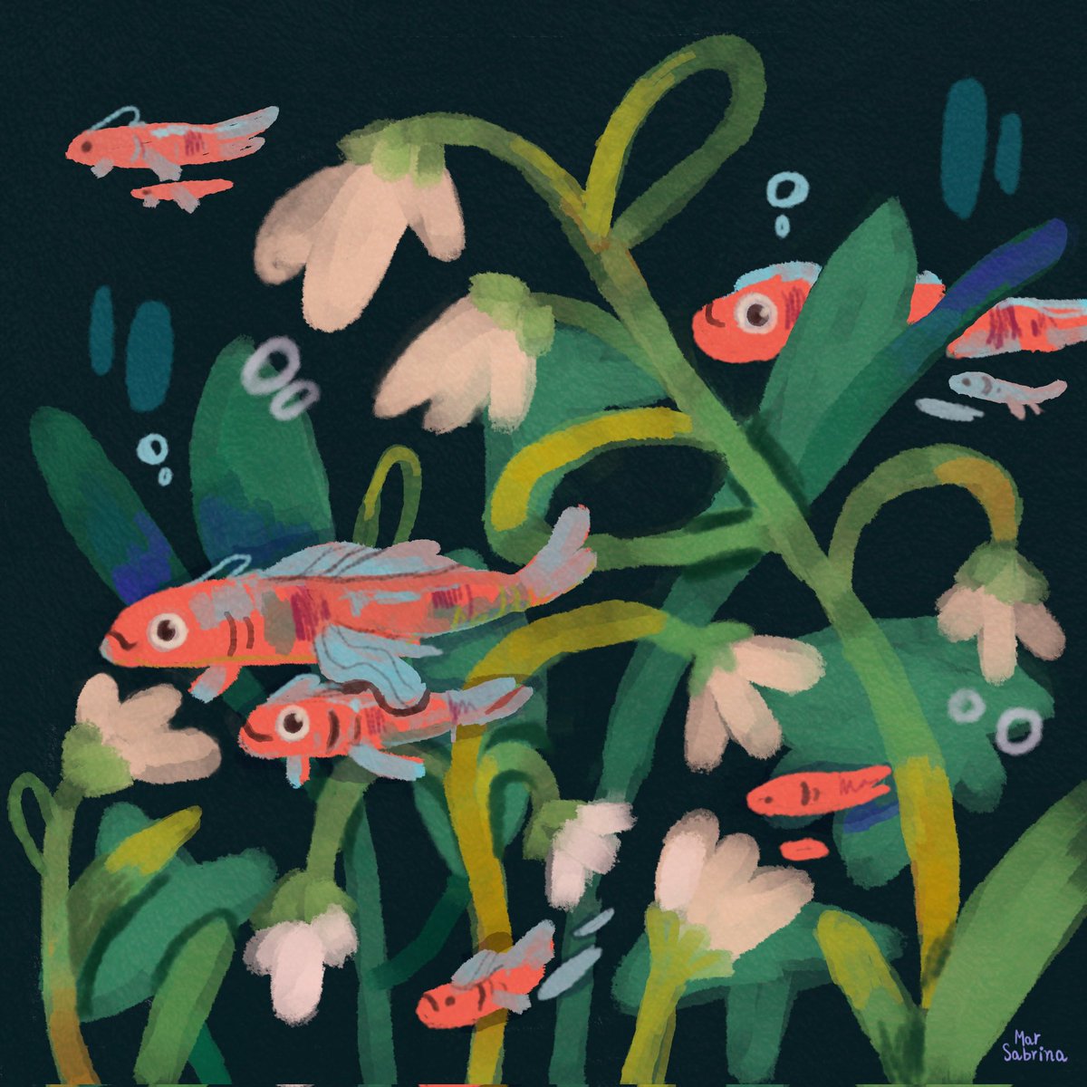 marsabrinart's tweet image. life underwater 🐟🌱🌊