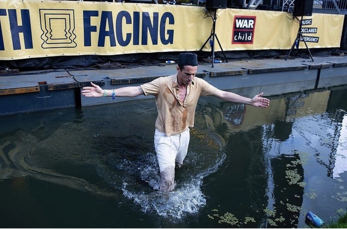 Bloke on the Water: Only the true believers take a dip in the lake at Crystal Palace Bowl.